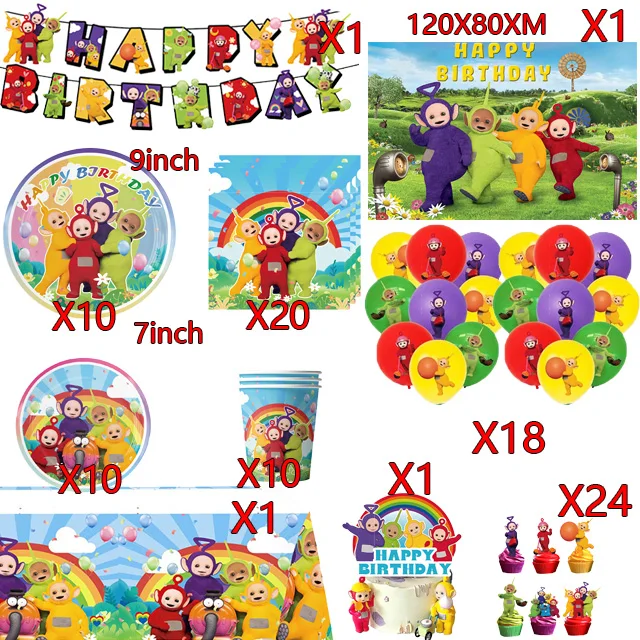 Teletubbies Birthday Party Decorations For Teletubbies Themed Party Supplies Boys Girls Birthday Gifts Baby Shower Supplies