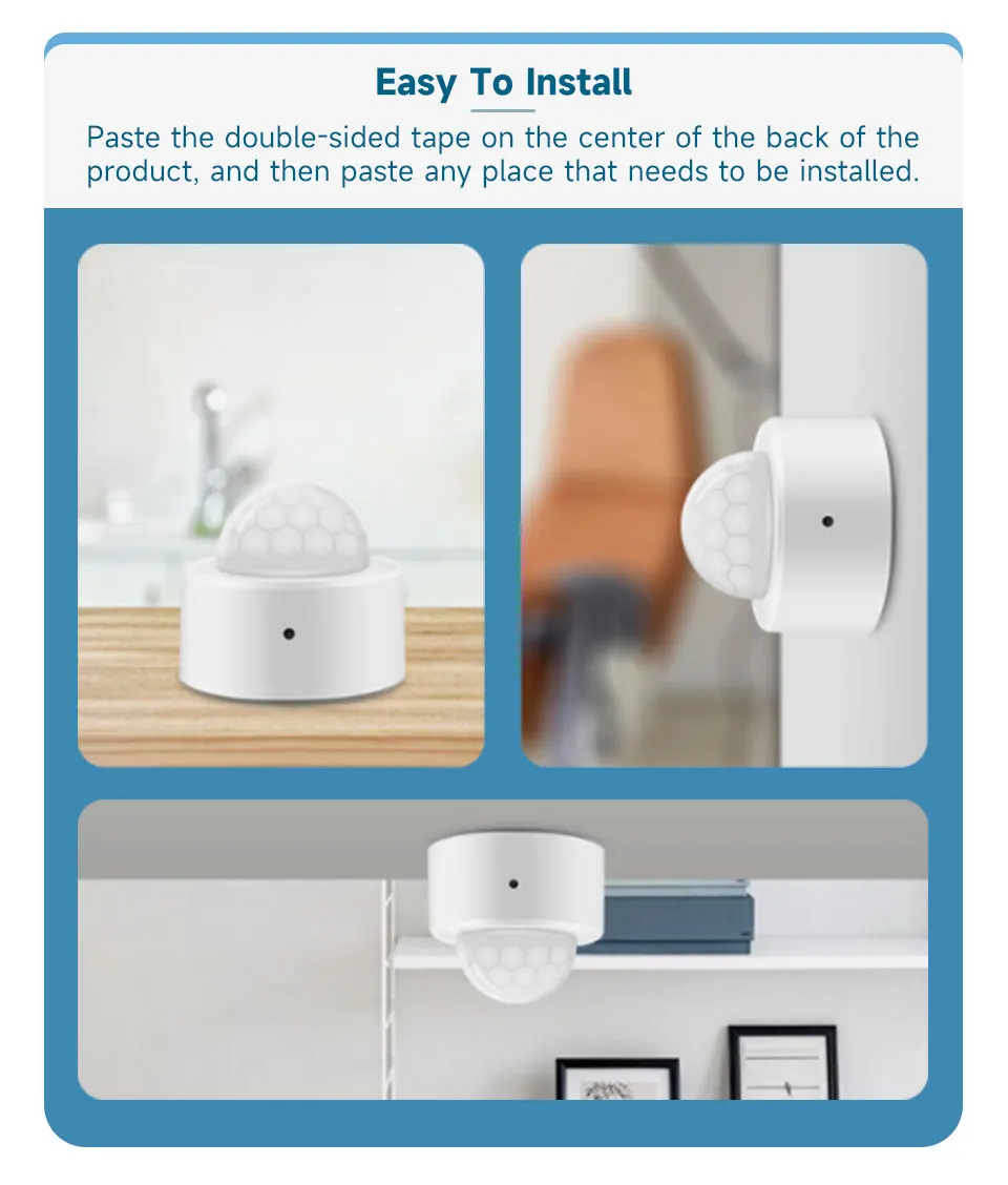 Tuya Zigbee PIR Motion Sensor Human Body Infrared Detection Smart Home Security Alarm Detector Works with Alexa Google Assistant