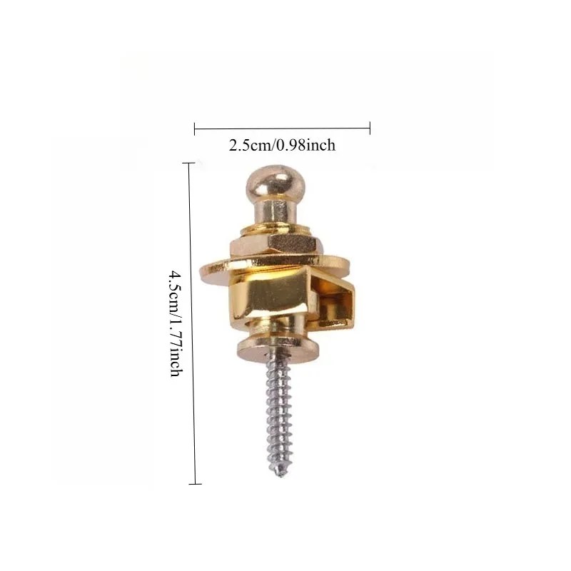 Guitar Strap Lock Button Quick Release Alloy Copper Bass Security Straplocks Buttons Strap Retainer System Guitar Accessories