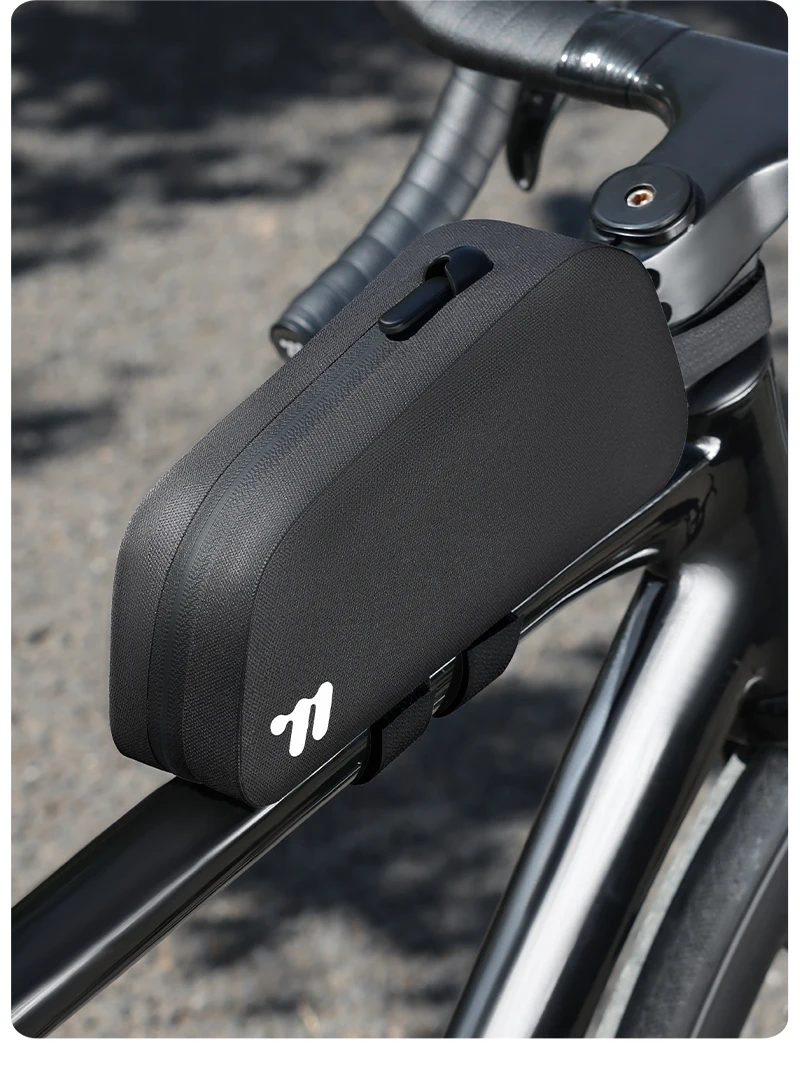 WEST BIKING Bicycle Top Tube Bag 1L TPU Hard Shell Waterproof Bike Front Frame Bag Cycling Tool Storage Bag Bike Accessories