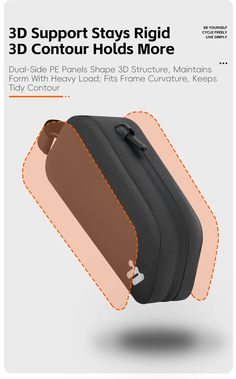 WEST BIKING Bicycle Top Tube Bag 1L TPU Hard Shell Waterproof Bike Front Frame Bag Cycling Tool Storage Bag Bike Accessories