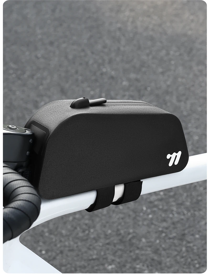 WEST BIKING Bicycle Top Tube Bag 1L TPU Hard Shell Waterproof Bike Front Frame Bag Cycling Tool Storage Bag Bike Accessories