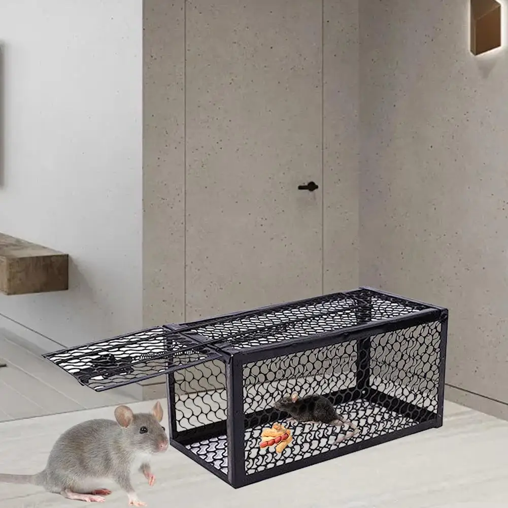 Household Metal Mousetrap Self-locking Mousetrap Safe Firm Iron Net Household Mouse Catcher Indoor Outdoor Rat Trap Rat Cage