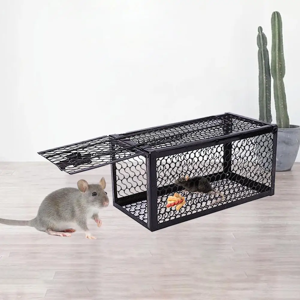 Household Metal Mousetrap Self-locking Mousetrap Safe Firm Iron Net Household Mouse Catcher Indoor Outdoor Rat Trap Rat Cage