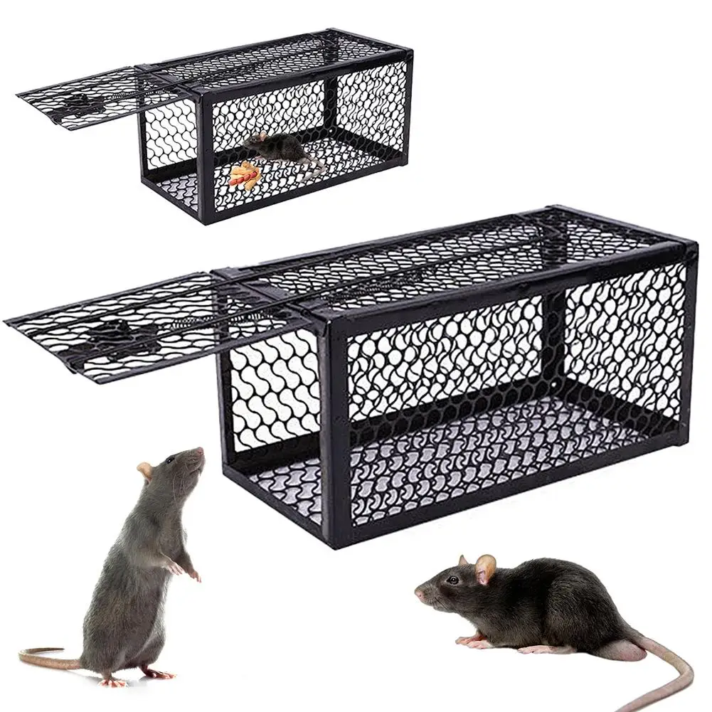 Household Metal Mousetrap Self-locking Mousetrap Safe Firm Iron Net Household Mouse Catcher Indoor Outdoor Rat Trap Rat Cage