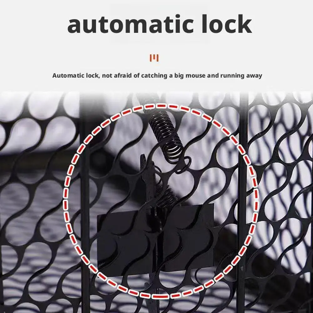 Household Metal Mousetrap Self-locking Mousetrap Safe Firm Iron Net Household Mouse Catcher Indoor Outdoor Rat Trap Rat Cage