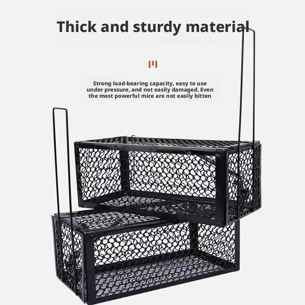 Household Metal Mousetrap Self-locking Mousetrap Safe Firm Iron Net Household Mouse Catcher Indoor Outdoor Rat Trap Rat Cage