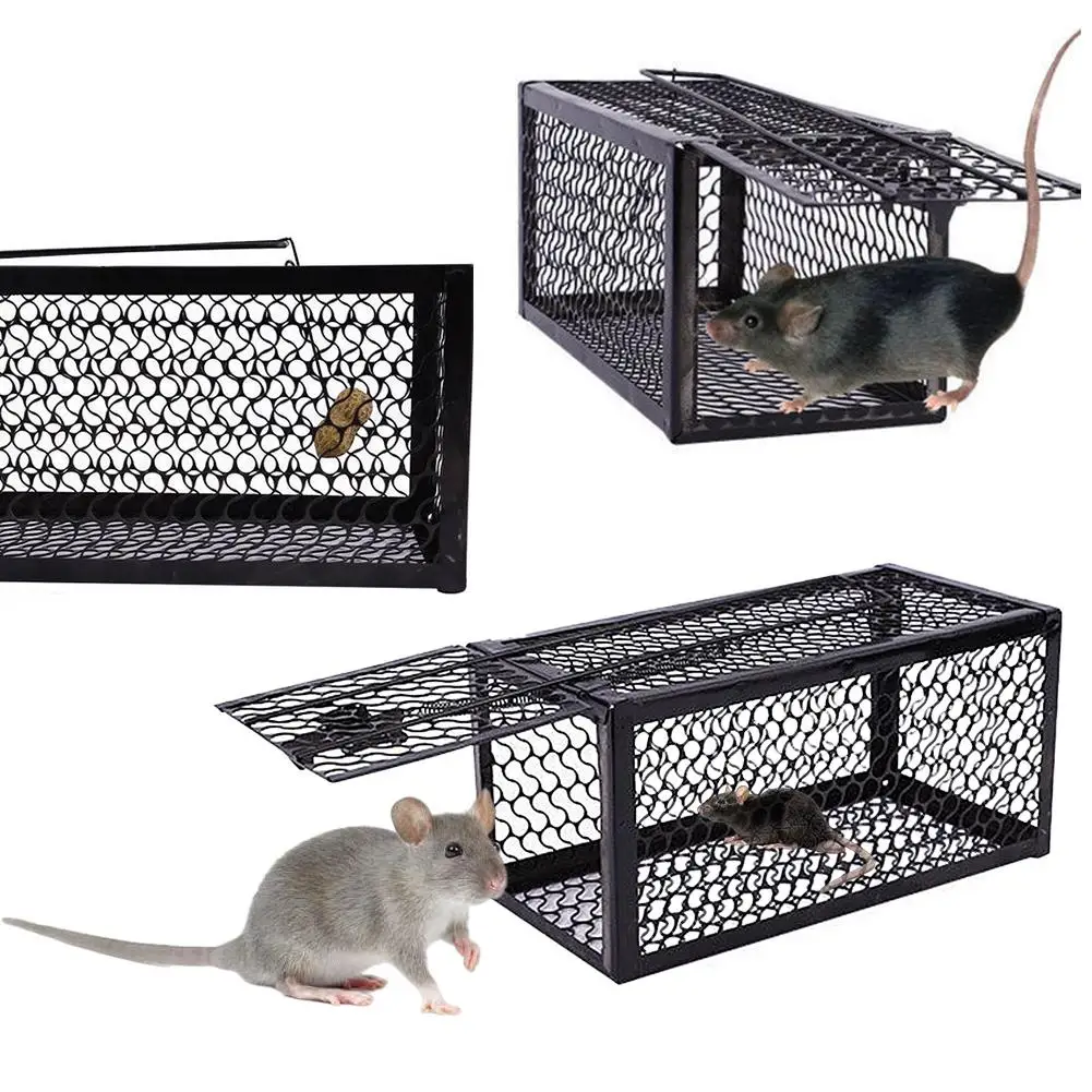 Household Metal Mousetrap Self-locking Mousetrap Safe Firm Iron Net Household Mouse Catcher Indoor Outdoor Rat Trap Rat Cage