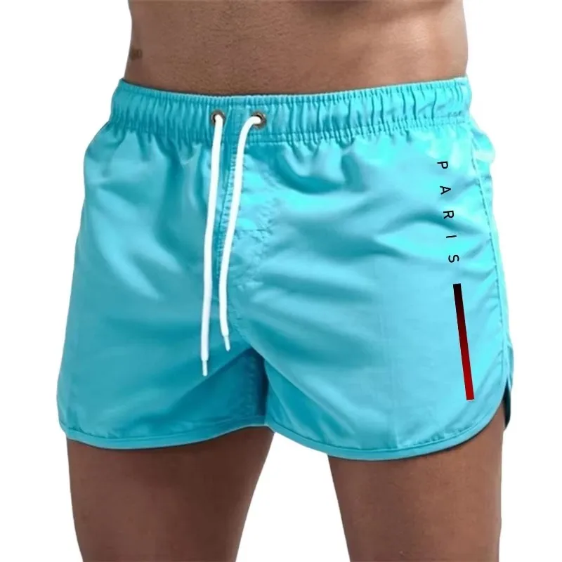 Summer Shorts Men fast drying swim shorts Breathable net fast drying surf beach pants Men's fitness pants Elastic waist shorts