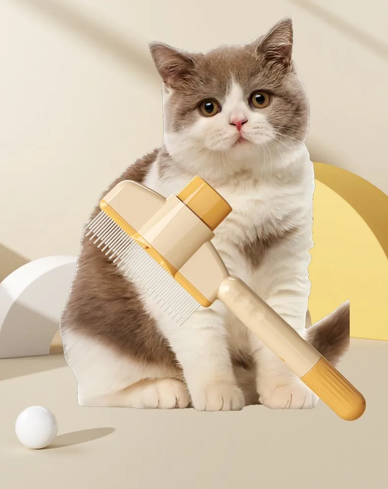 Cat Comb Pet Hair Remover One Button Dogs Brush Self-cleaning Cat Brush Massage Combs for Dog Grooming Brushes for Pet Products