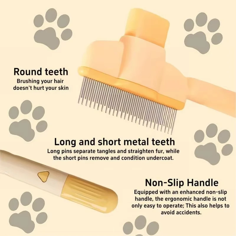 Cat Comb Pet Hair Remover One Button Dogs Brush Self-cleaning Cat Brush Massage Combs for Dog Grooming Brushes for Pet Products