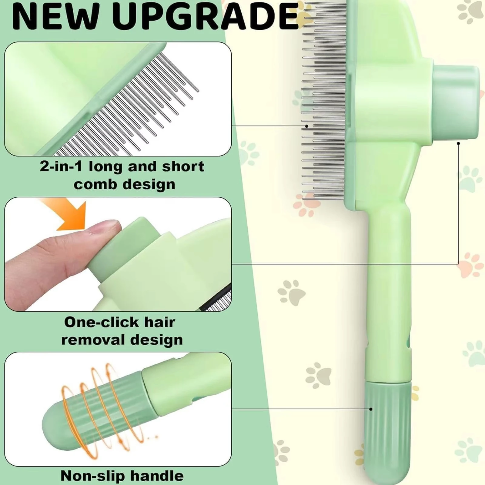 Cat Comb Pet Hair Remover One Button Dogs Brush Self-cleaning Cat Brush Massage Combs for Dog Grooming Brushes for Pet Products