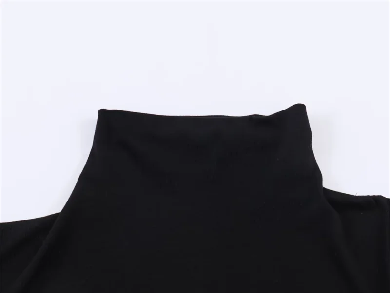 Women's Top 2026 Spring New Style Black Short-Sleeve High-Neck Asymmetrical Pleated Decorative Top Elegant and Stylish Personal