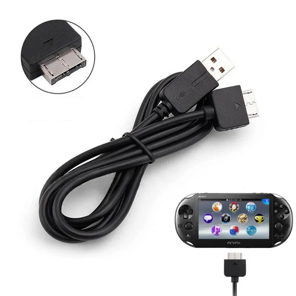 2 in 1 USB Data & Power Charger Cord Data Sync Wire Handheld Console 1M Game Machine Charger Data Cord For Playstation Vita 1000