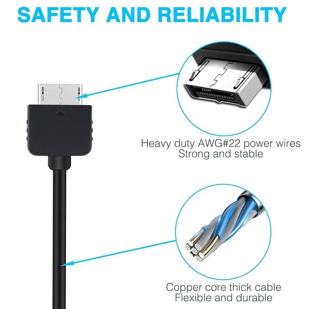 2 in 1 USB Data & Power Charger Cord Data Sync Wire Handheld Console 1M Game Machine Charger Data Cord For Playstation Vita 1000