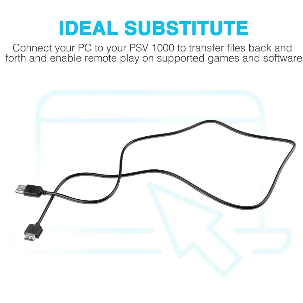 2 in 1 USB Data & Power Charger Cord Data Sync Wire Handheld Console 1M Game Machine Charger Data Cord For Playstation Vita 1000