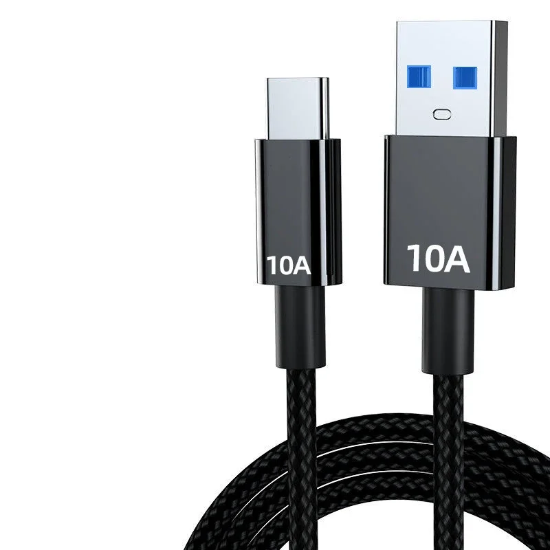 New 10A 120W Fast Charging Type C Cable Usb Data Transfer Data Cord For Xiaomi Oneplus Realme Huawei 0.25/0.5/1/1.5/2/3m