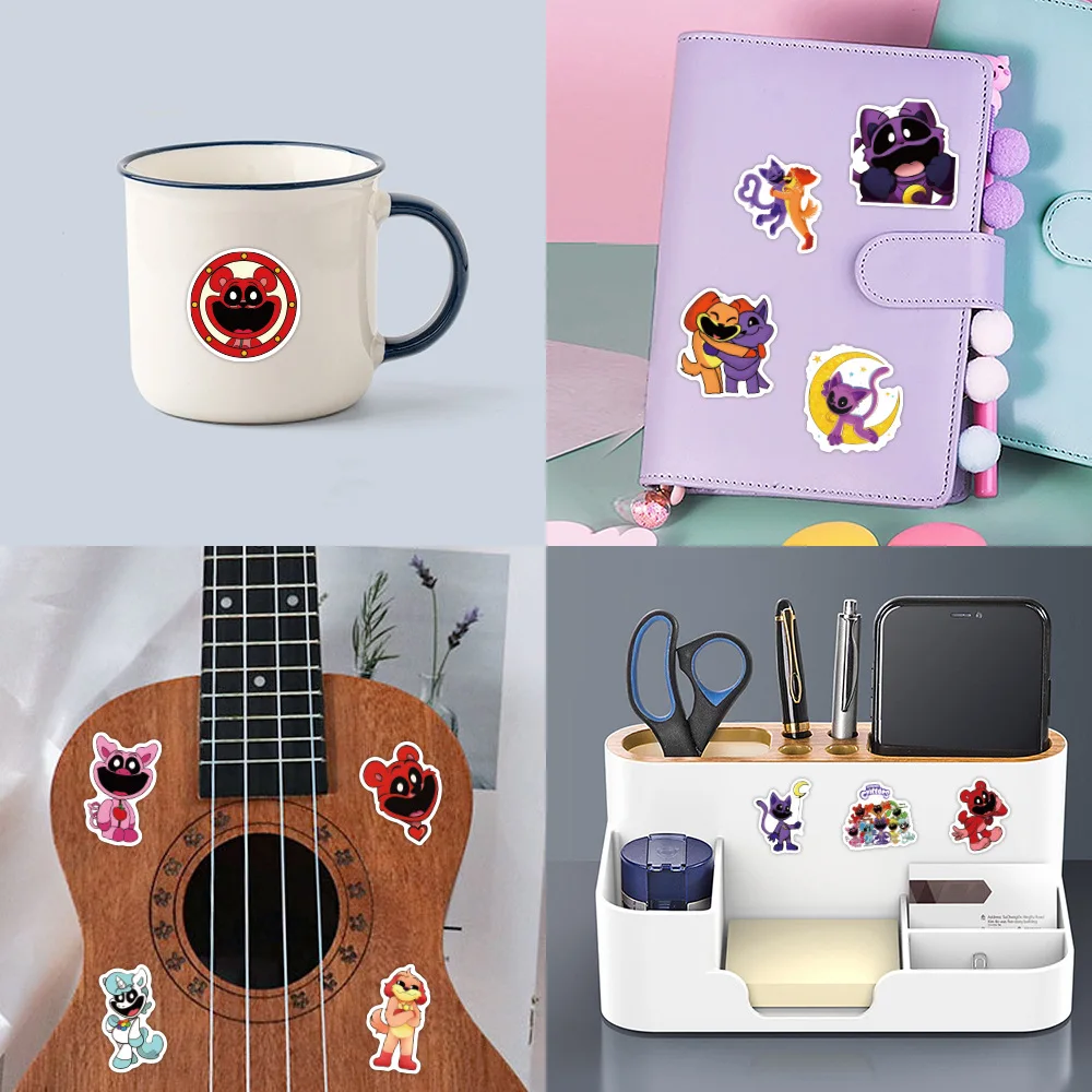 50pcs Smilling Critters Decorative Stationery Water Cup Computer Waterproof Sticker