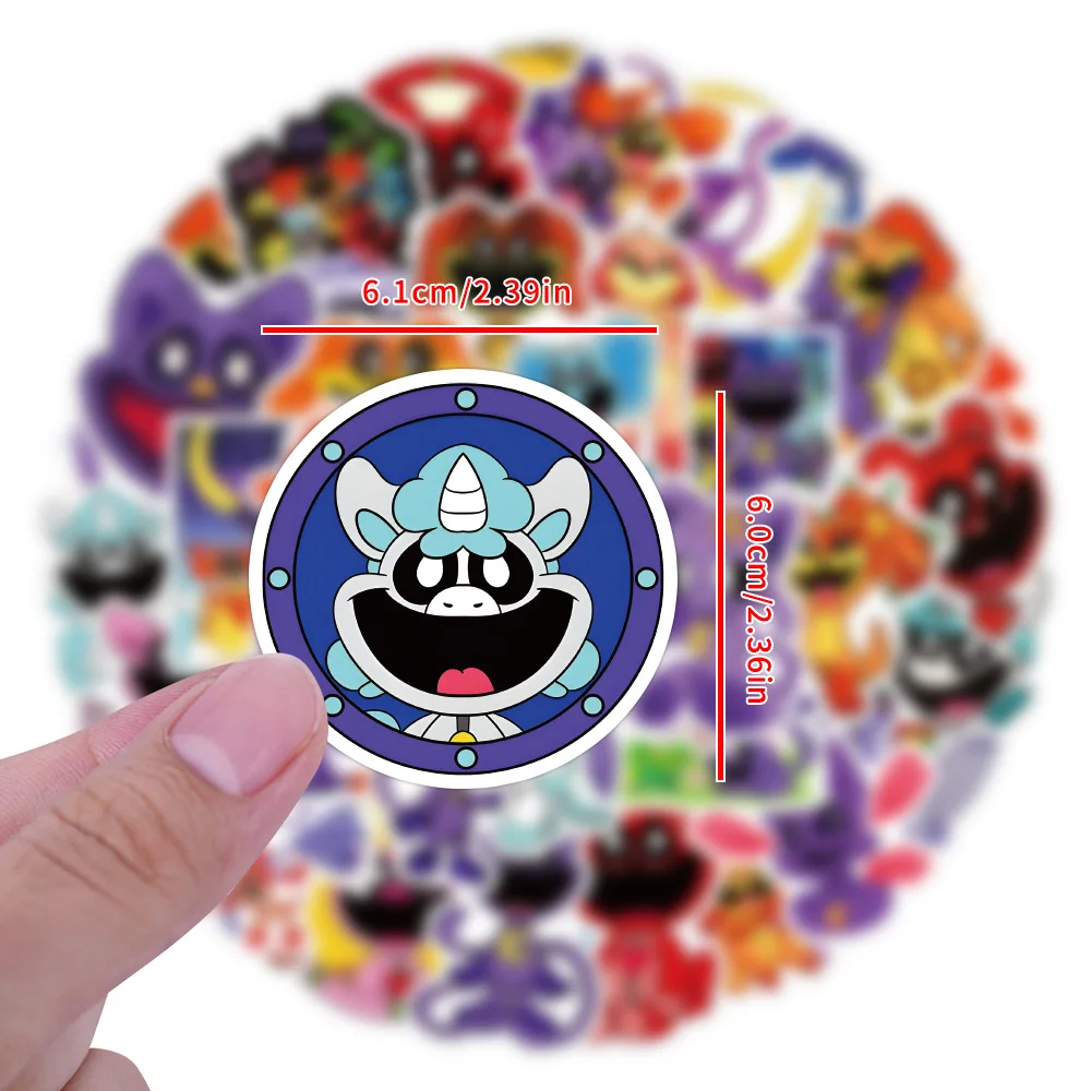 50pcs Smilling Critters Decorative Stationery Water Cup Computer Waterproof Sticker
