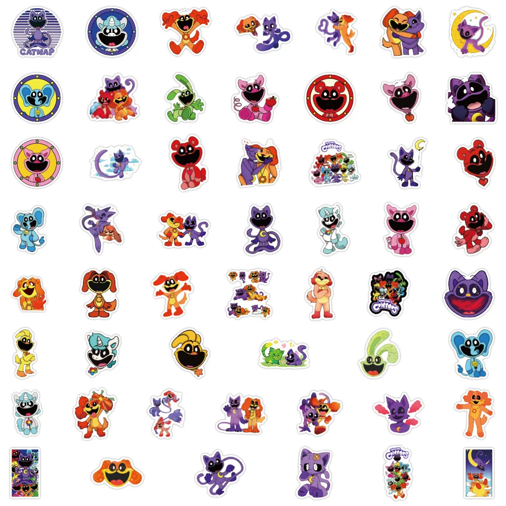 50pcs Smilling Critters Decorative Stationery Water Cup Computer Waterproof Sticker