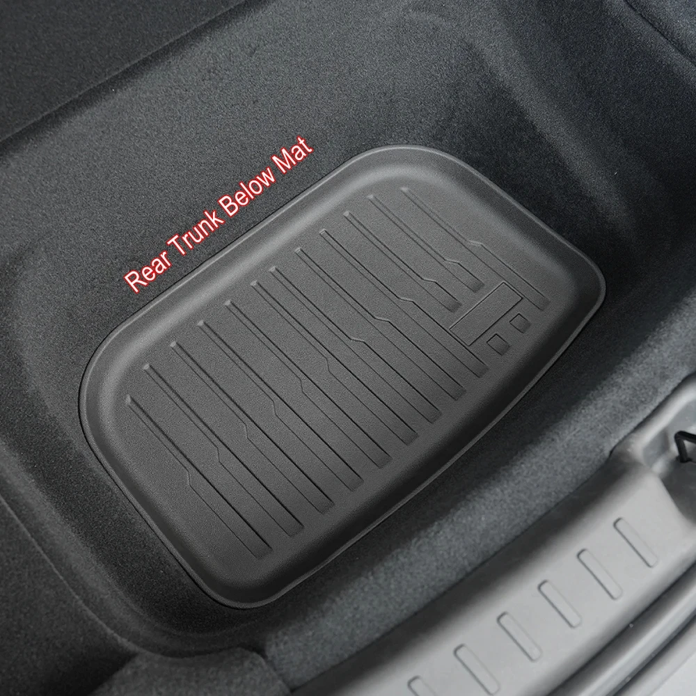 For Tesla Model Y Juniper 2025 2026 Front Rear Trunk Mats Cargo Mat Liner Seat Back Cover Pads All Weather Interior Accessories