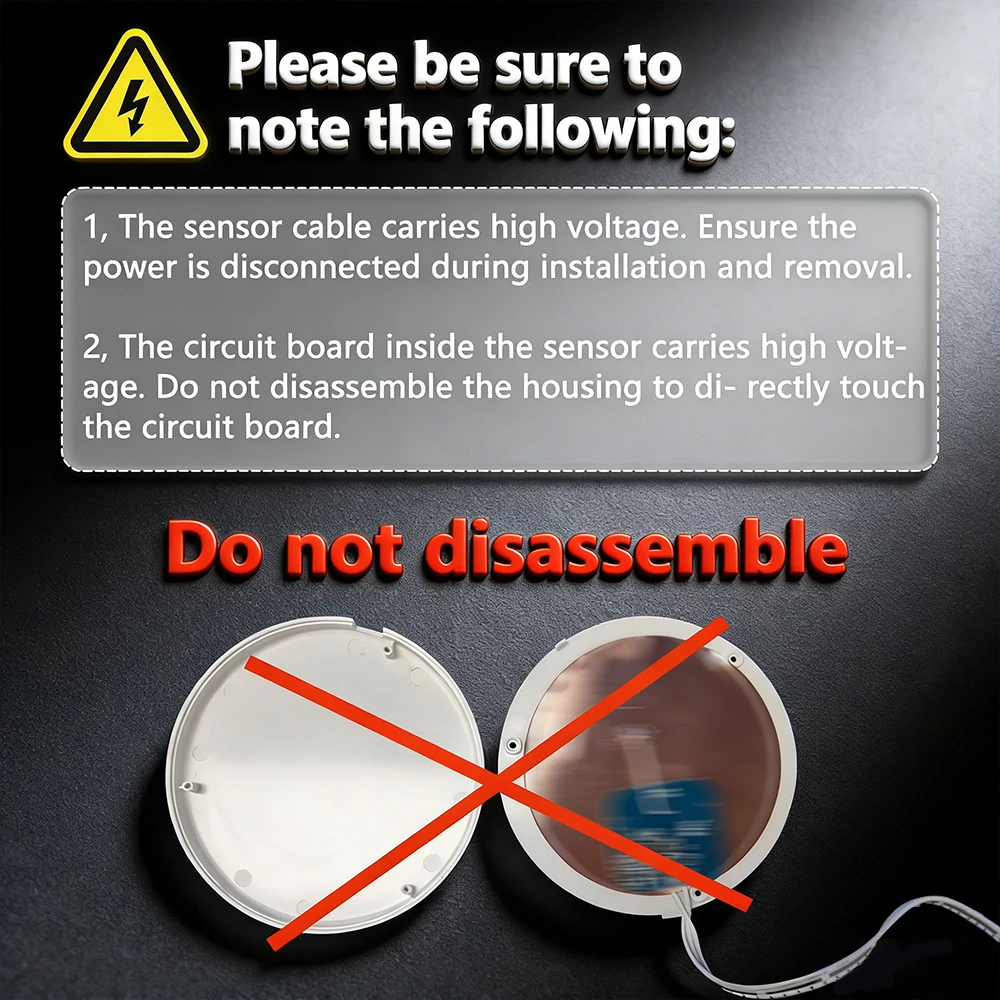 220V LED Touch ON/OFF Sensor Switch Penetrating Wood Panel Smart Home Customized for Lighting Control Used for cupboard