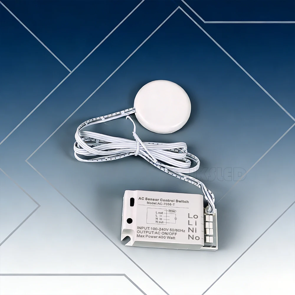 220V LED Touch ON/OFF Sensor Switch Penetrating Wood Panel Smart Home Customized for Lighting Control Used for cupboard