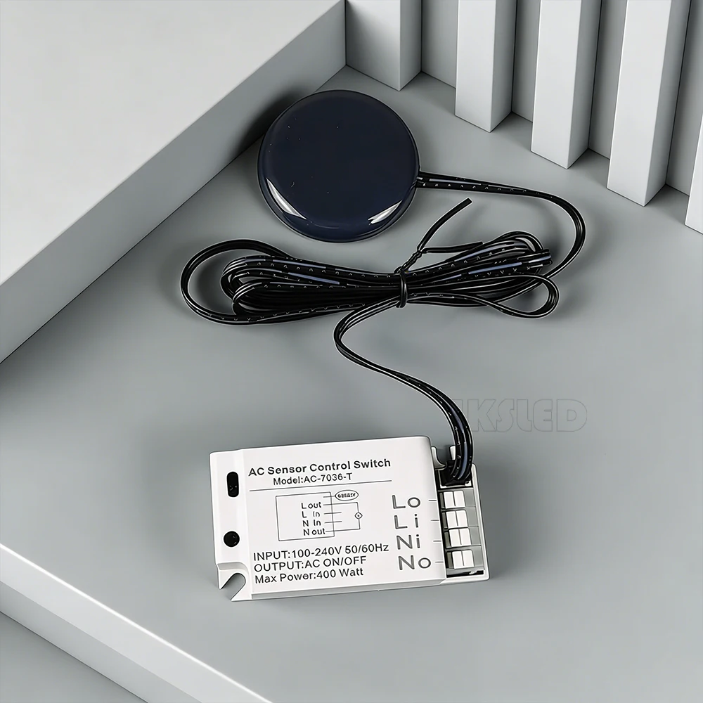 220V LED Touch ON/OFF Sensor Switch Penetrating Wood Panel Smart Home Customized for Lighting Control Used for cupboard