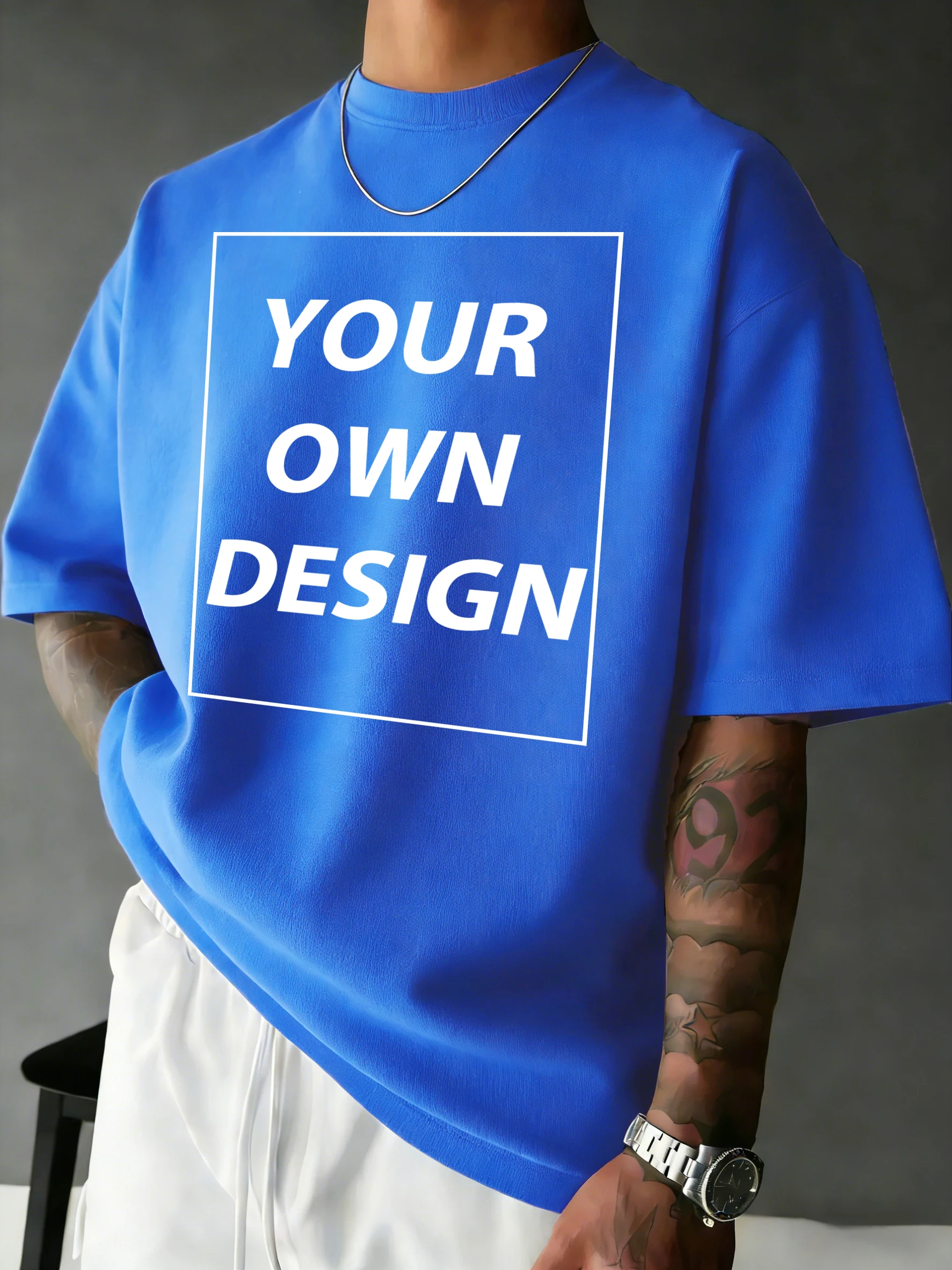 Personalized Custom Print Summer Cotton Comfy T-Shirt Basics Fashion Short Sleeve Street Sport Tee Shirts Loose Breathable Top