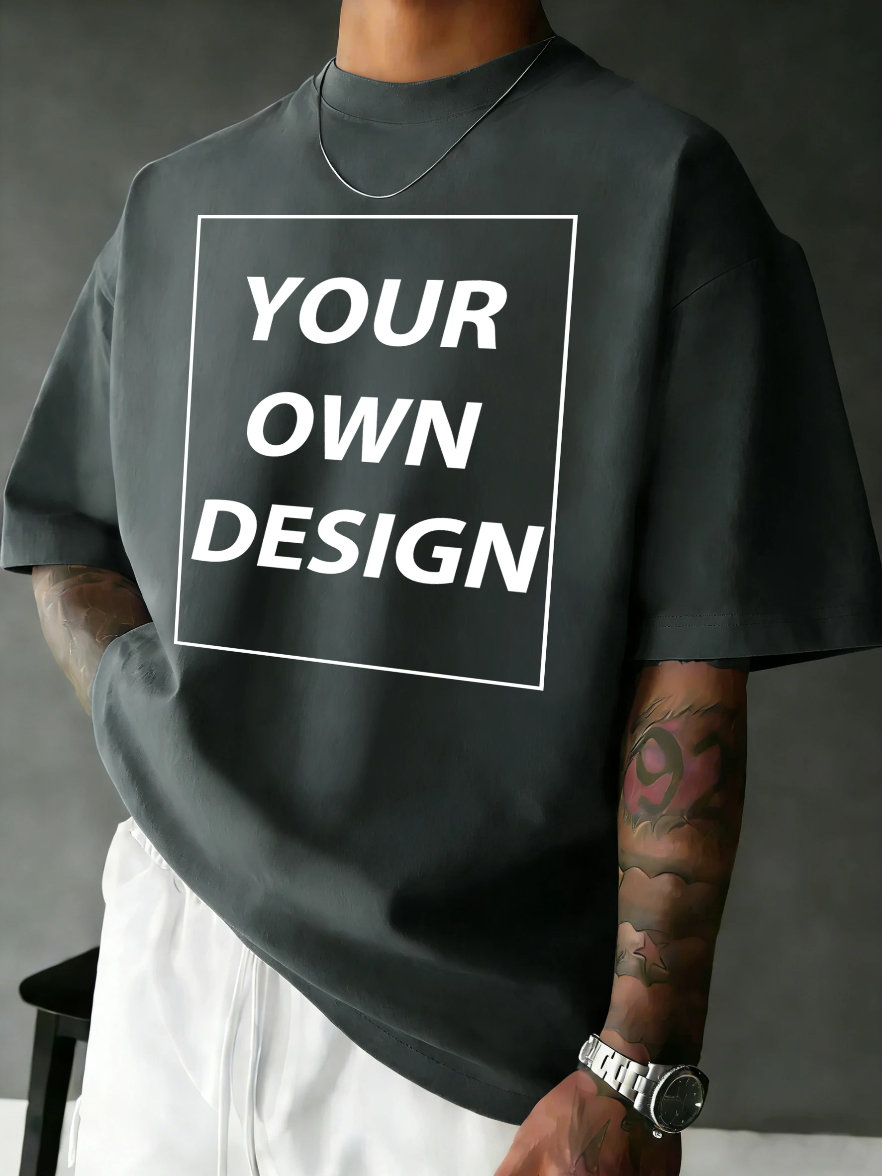 Personalized Custom Print Summer Cotton Comfy T-Shirt Basics Fashion Short Sleeve Street Sport Tee Shirts Loose Breathable Top