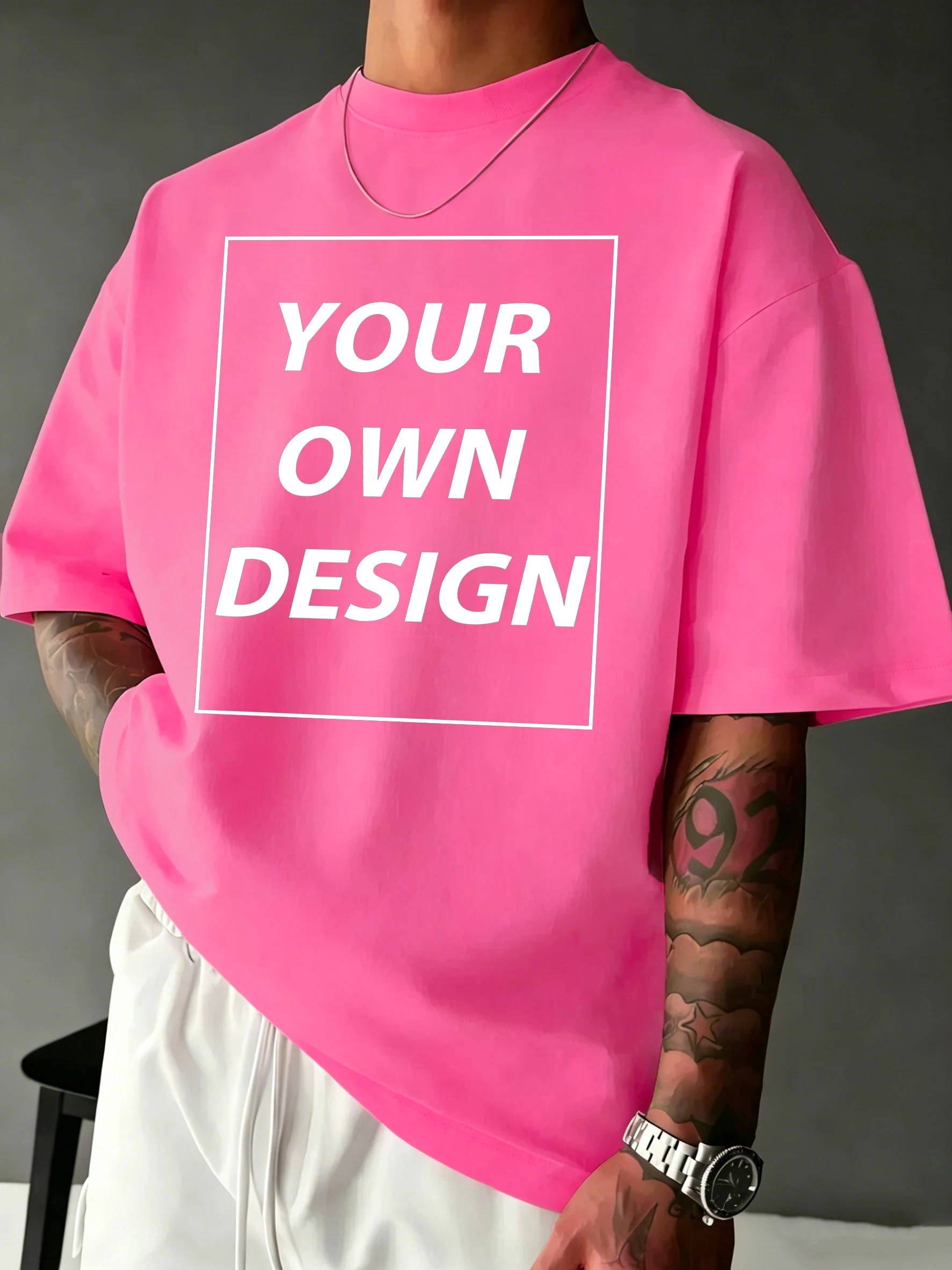 Personalized Custom Print Summer Cotton Comfy T-Shirt Basics Fashion Short Sleeve Street Sport Tee Shirts Loose Breathable Top