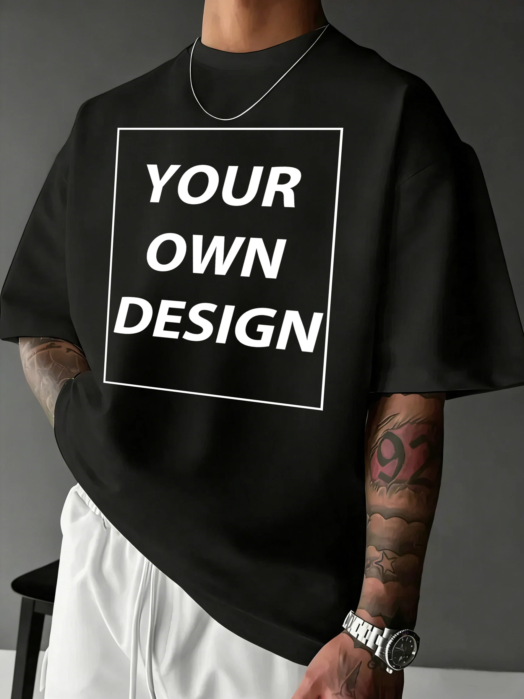 Personalized Custom Print Summer Cotton Comfy T-Shirt Basics Fashion Short Sleeve Street Sport Tee Shirts Loose Breathable Top