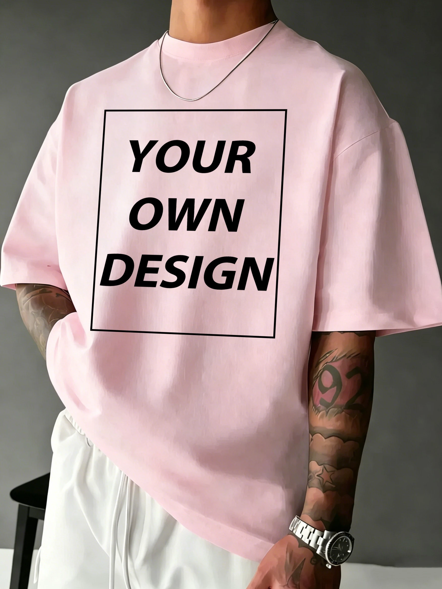 Personalized Custom Print Summer Cotton Comfy T-Shirt Basics Fashion Short Sleeve Street Sport Tee Shirts Loose Breathable Top