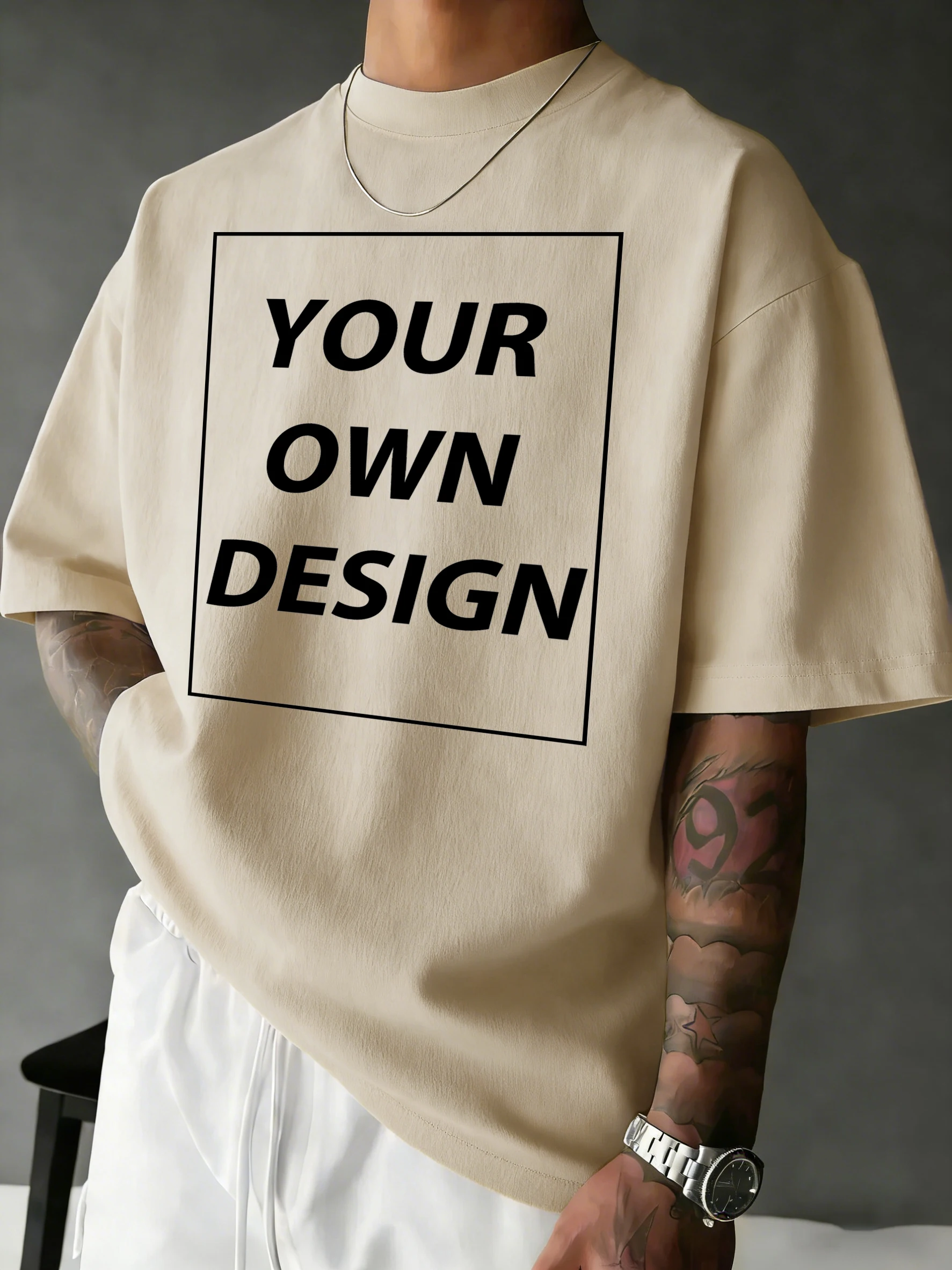 Personalized Custom Print Summer Cotton Comfy T-Shirt Basics Fashion Short Sleeve Street Sport Tee Shirts Loose Breathable Top