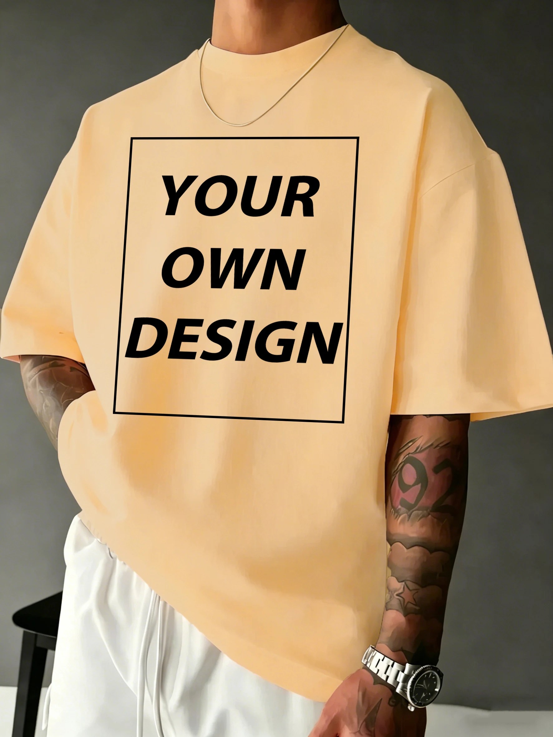 Personalized Custom Print Summer Cotton Comfy T-Shirt Basics Fashion Short Sleeve Street Sport Tee Shirts Loose Breathable Top