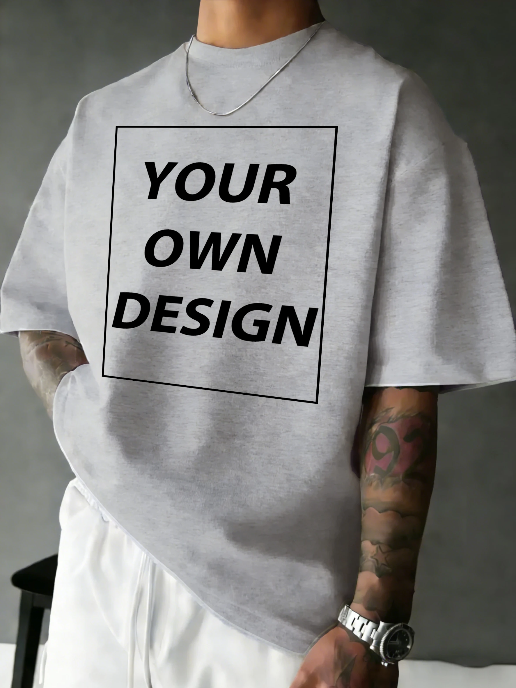 Personalized Custom Print Summer Cotton Comfy T-Shirt Basics Fashion Short Sleeve Street Sport Tee Shirts Loose Breathable Top