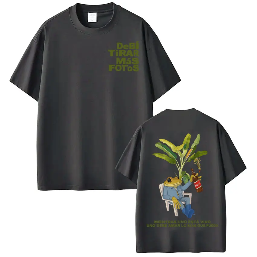 Rapper Bad Bunny T-shirt Debi Tirar Mas Fotos DTMF World Tour T Shirts Men's Women Fashion Vintage Hip Hop Streetwear T-shirts