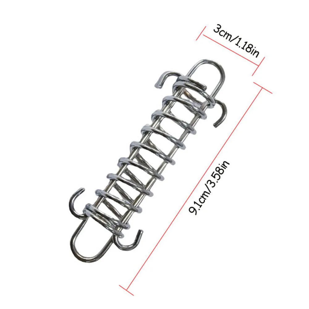 4/6/10Pcs Dog Leash Shock Absorber Spring Dog Tie Out Shock Buffer Spring Galvanized Steel Outdoor Camping Tent Rope Tensioner