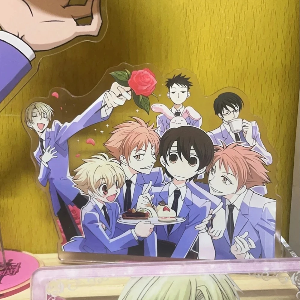 Anime Ouran High School Host Club Tamaki Suou Kyoya Ootori Acrylic Stand Desktop Ornament Cosplay Props Collection Fans Gifts