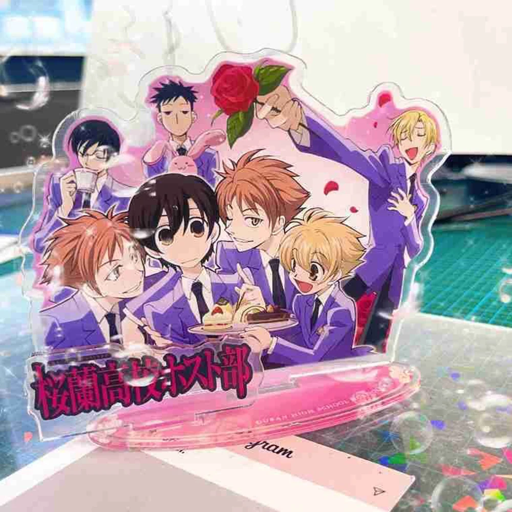 Anime Ouran High School Host Club Tamaki Suou Kyoya Ootori Acrylic Stand Desktop Ornament Cosplay Props Collection Fans Gifts