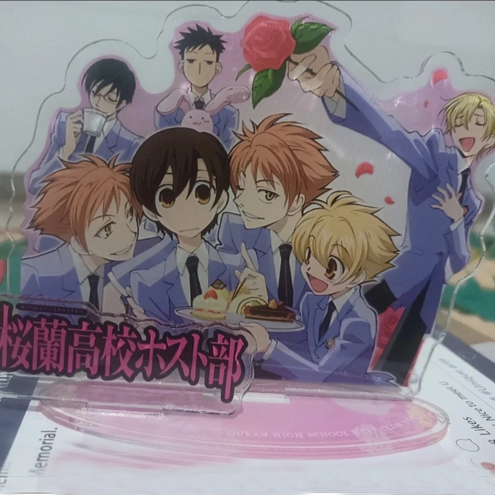 Anime Ouran High School Host Club Tamaki Suou Kyoya Ootori Acrylic Stand Desktop Ornament Cosplay Props Collection Fans Gifts