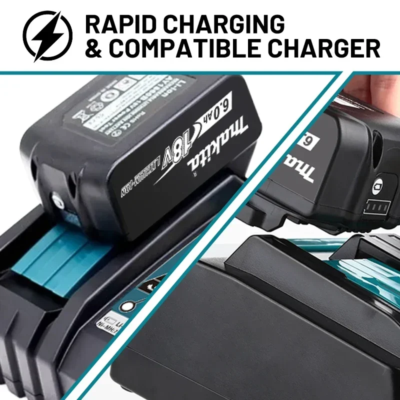 100% Original Makita 18V Tool Battery, 6.0Ah Stable Power Output,for Makita 18V LXT Series Power Tool Replace The Battery