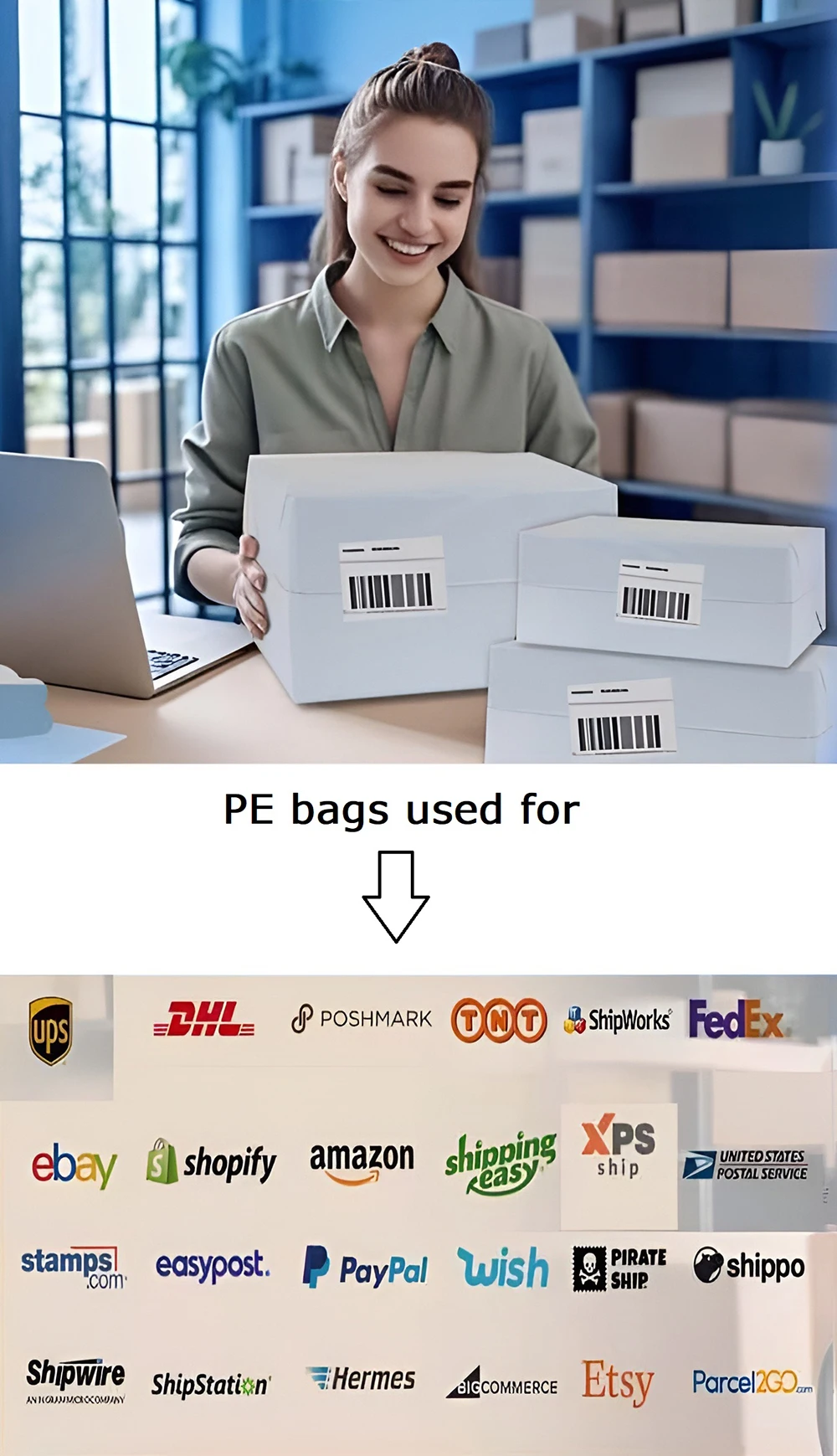 10/20/40 Packs Business Poly Mailers Self Adhesive Shipping Envelopes Tear-Proof Waterproof Poly Bags for Packaging Mailing Bags