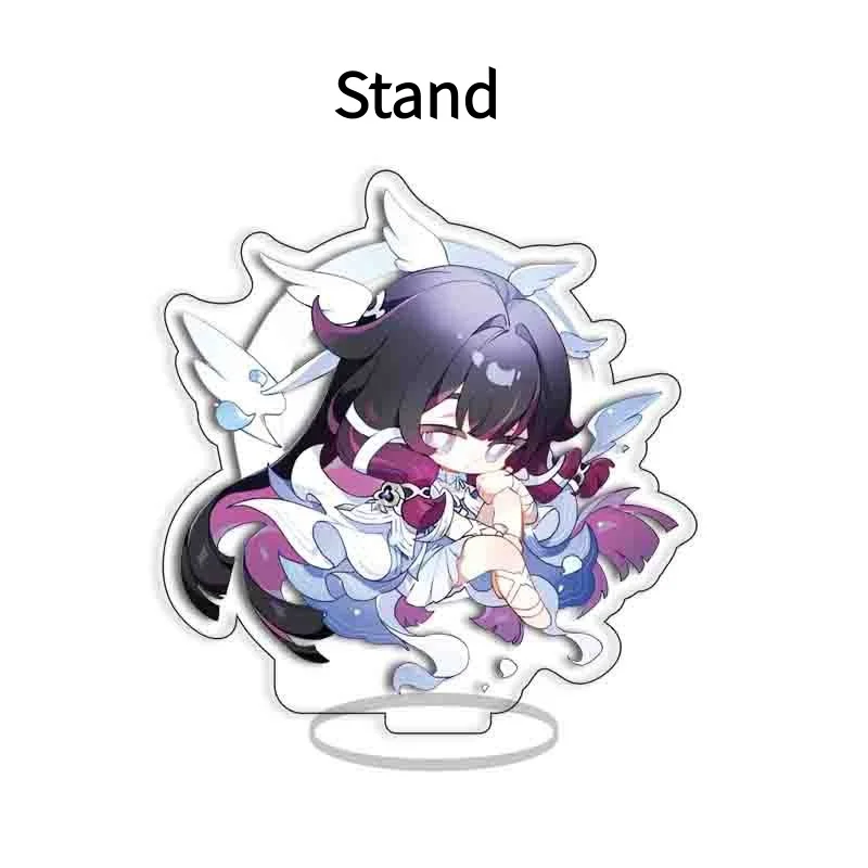 Game Genshin Columbina Hyposelenia Damselette Acrylic Keychain Backpack Pendant and Figure Stand Model Plate Desktop Decor Gift