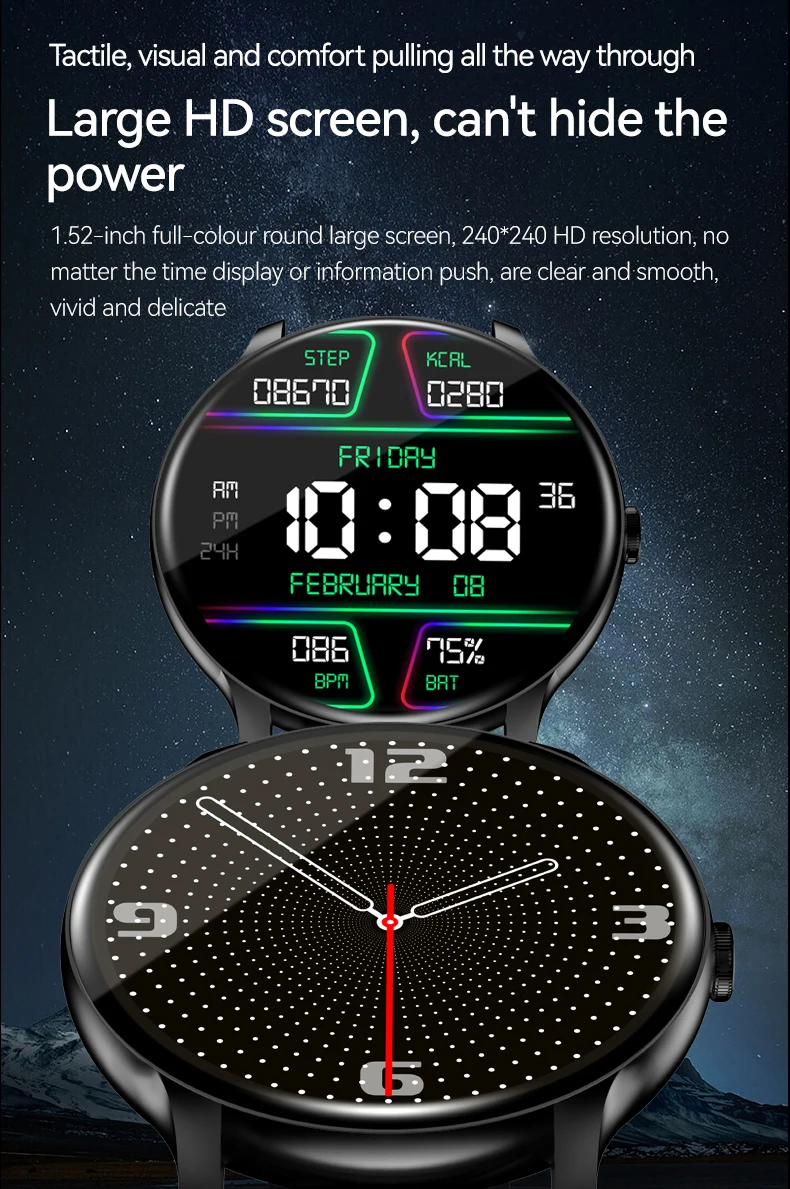 LAXASFIT 2026 New Fashionable Men's Smart Watch Wireless Call Digital Fitness Tracker Sports Smartwatch For Women's Android iOS