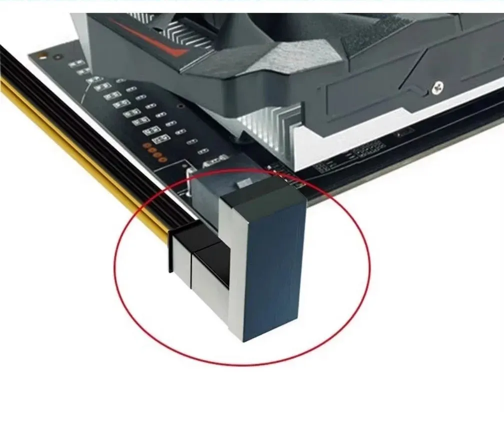 LDPCSJ 180° Rotating Elbow PCI-E Graphics Card Power Supply Adapter Connector GPU PSU Steering 6Pin 8Pin Wiring Artifact