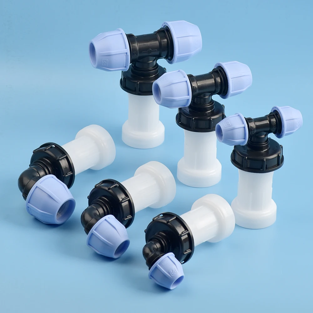 Extension Joint Water IBC Tank Fittings S60 IBC Tank To 20/25/32mm PE Pipe Adapter Garden Irrigation Watering Quick Connector