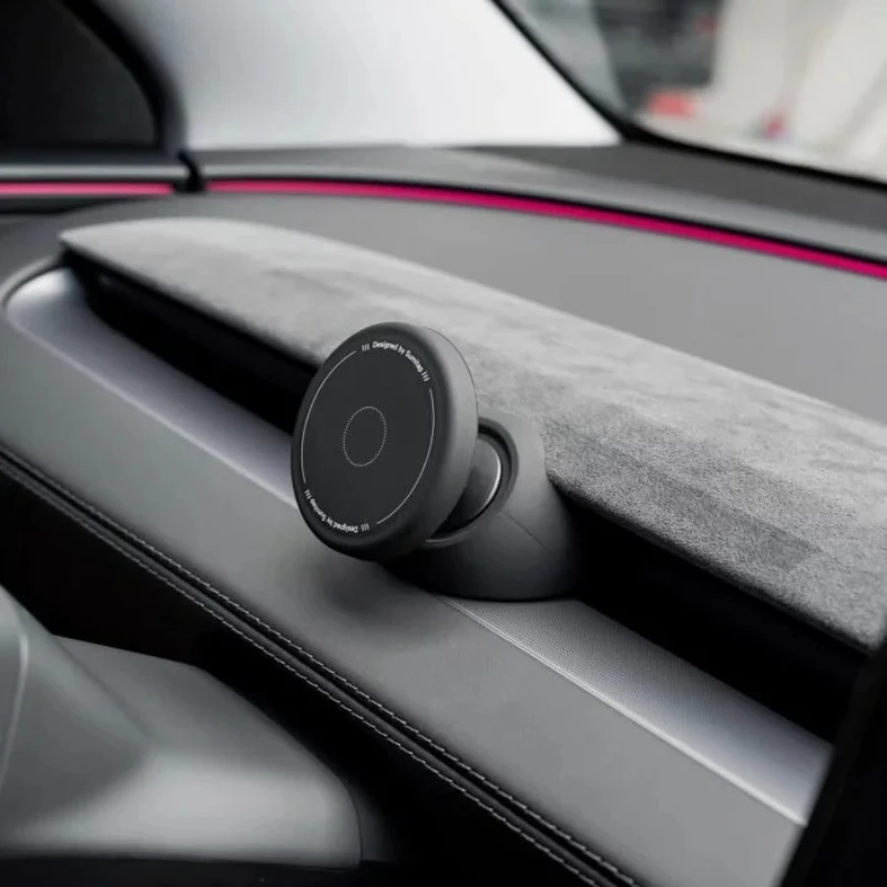 Silicone Magnetic Phone Holder for Tesla Model 3 Highland Model Y Juniper LHD RHD Car Mount Interior Accessories MagSafe