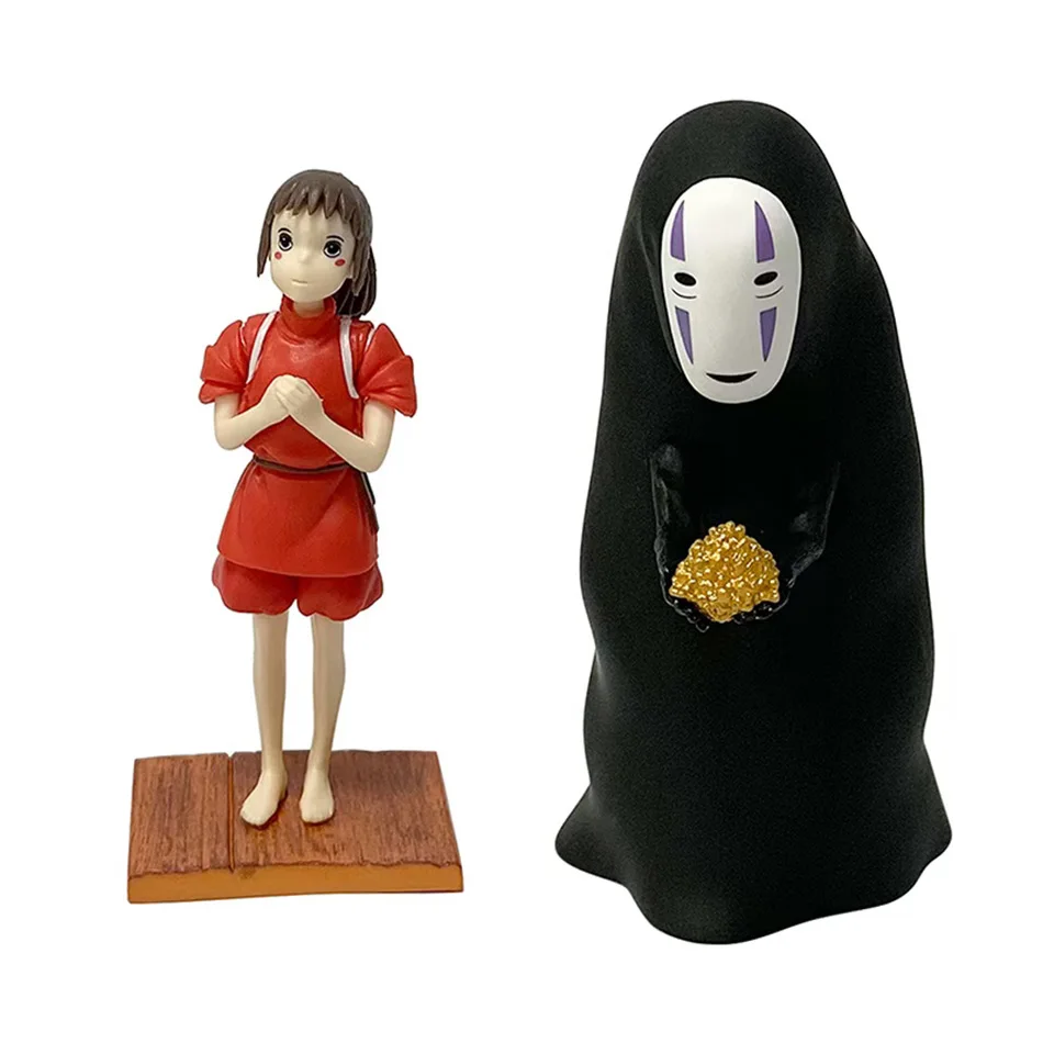 Anime Spirited Away Character PVC Action Model Set Faceless Male Hayao Miyazaki Character Toy Children's Birthday Gift