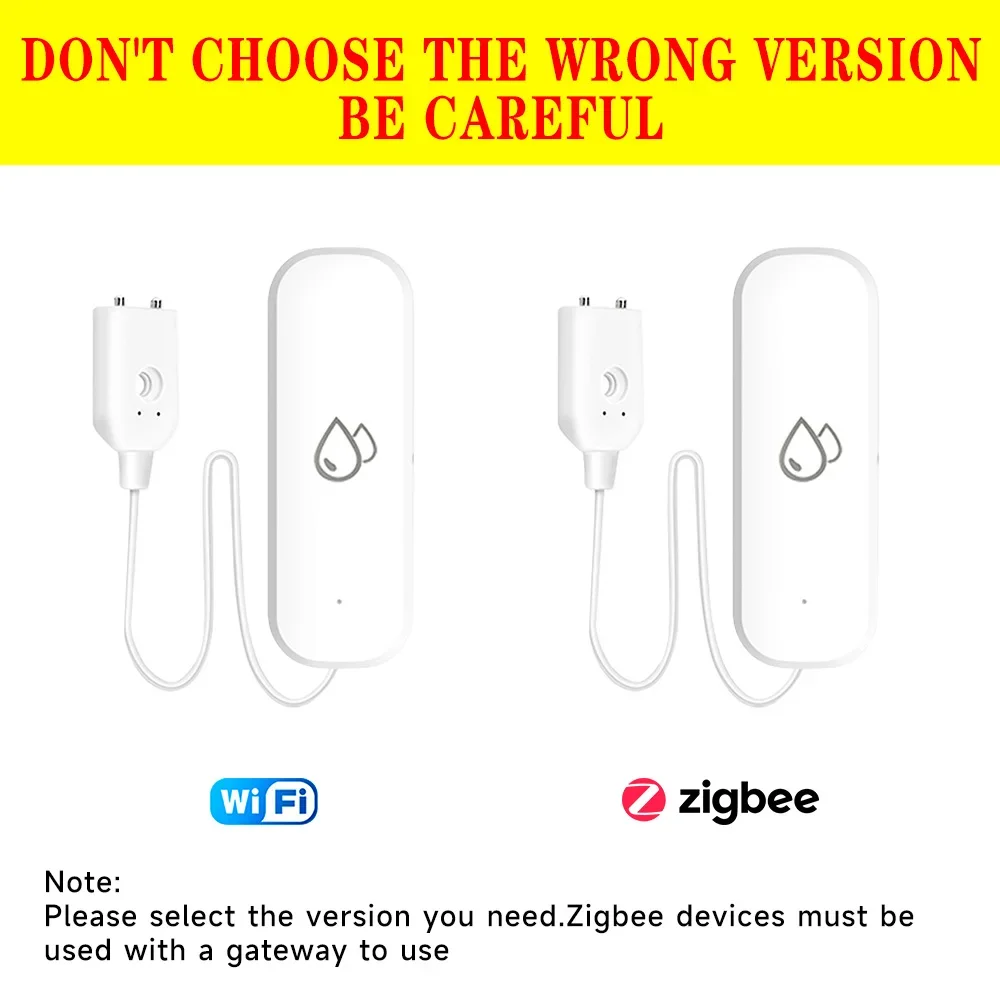Tuya WiFi Water Sensor Leakage Alarm Flood Leak Detector Smart Home APP Remote Control Smart Home Security Protection